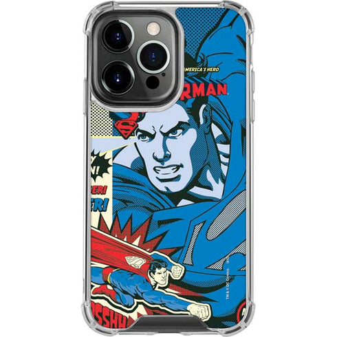 DC Comics Superman America's Hero iPhone 14 Pro Clear Case